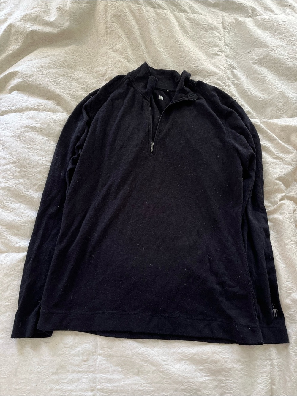 Smart wool Black quarter Zip Sweater - Classic Pullover size XL